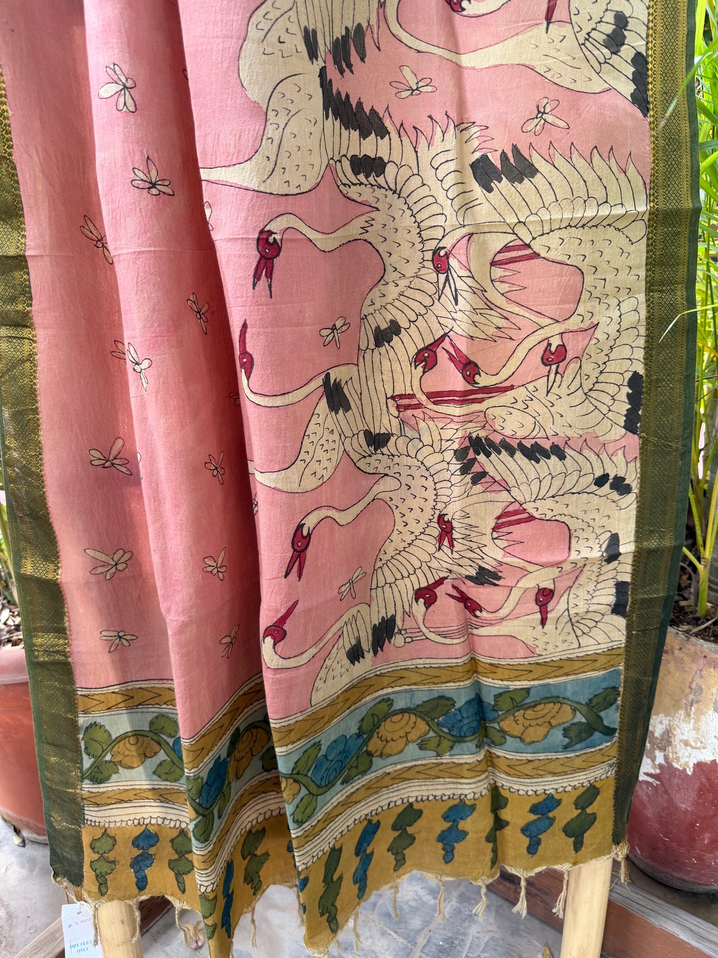 Bangalore silk penkalamkari dupatta