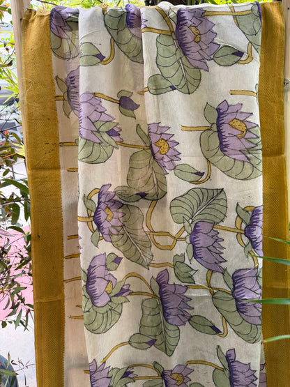 Bangalore silk penkalamkari dupatta