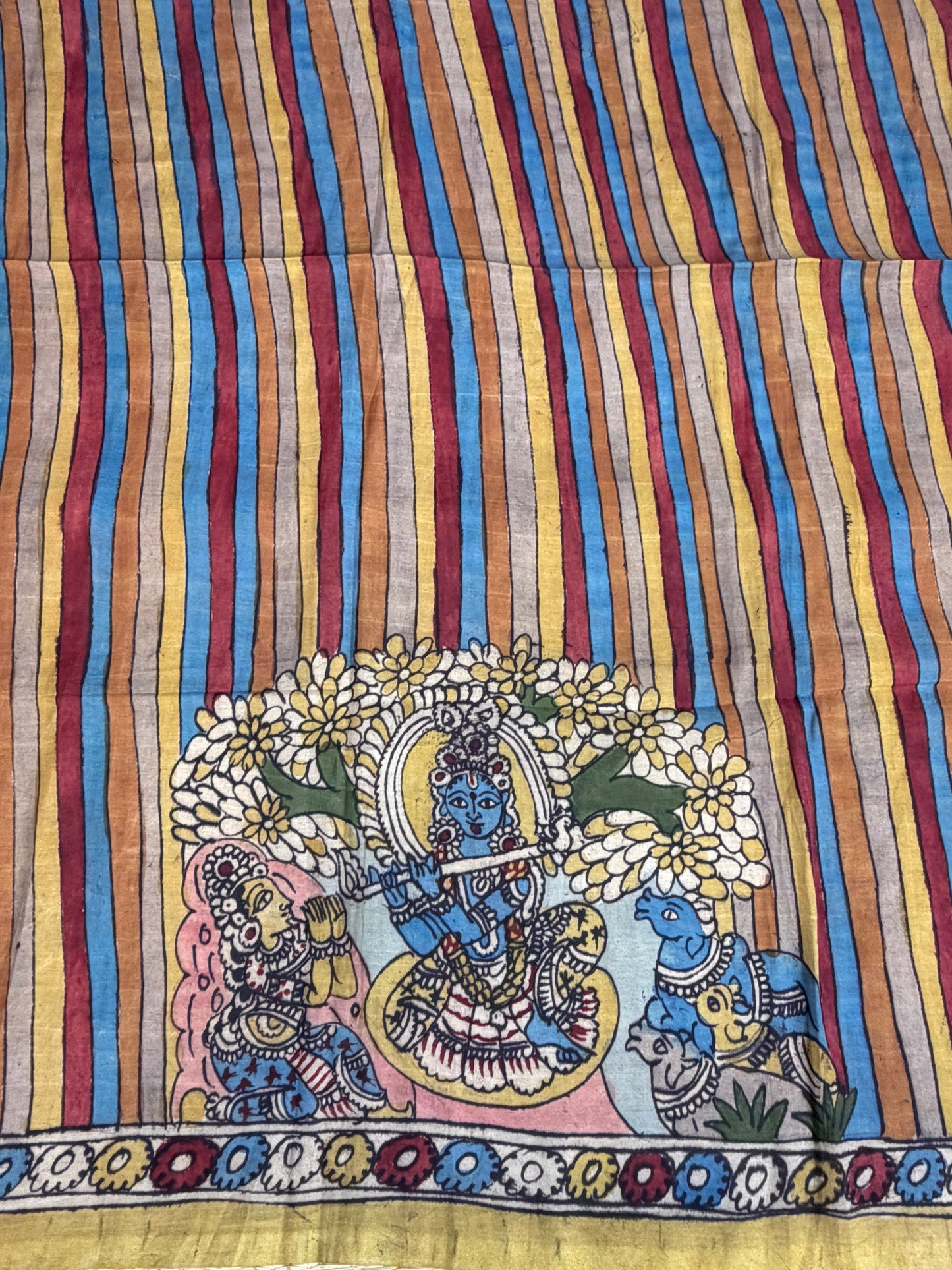 Penkalamkari silkcotton blouse material
