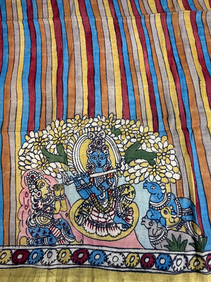 Penkalamkari silkcotton blouse material