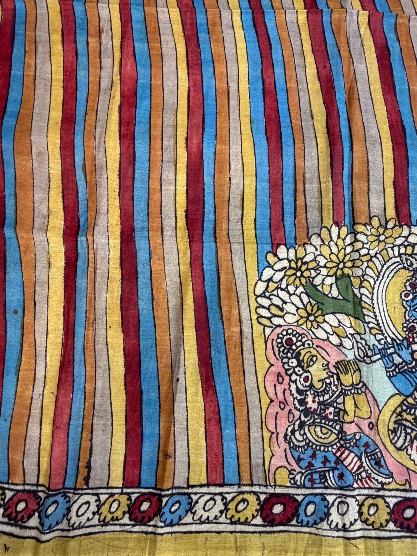 Penkalamkari silkcotton blouse material