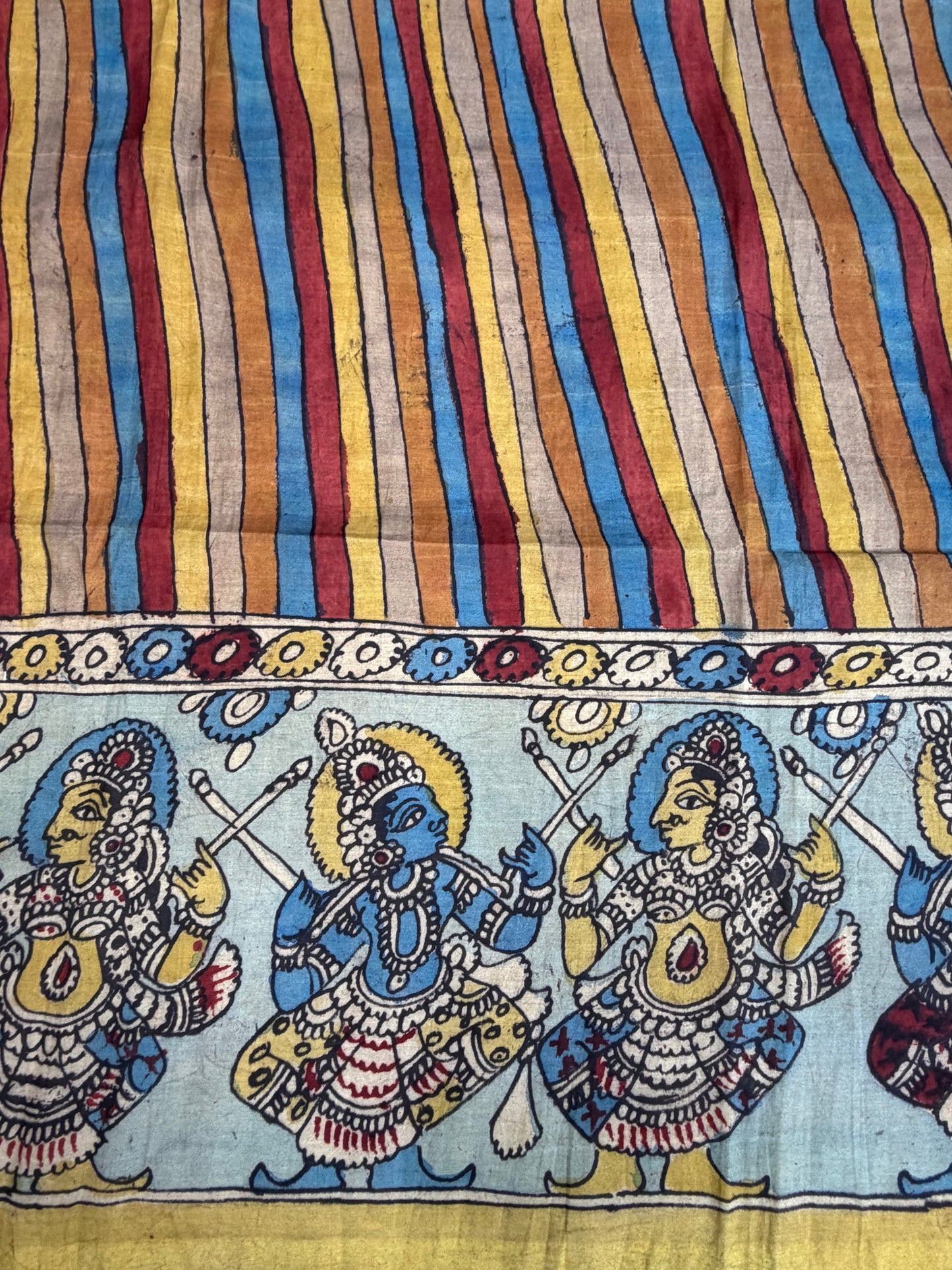 Penkalamkari silkcotton blouse material