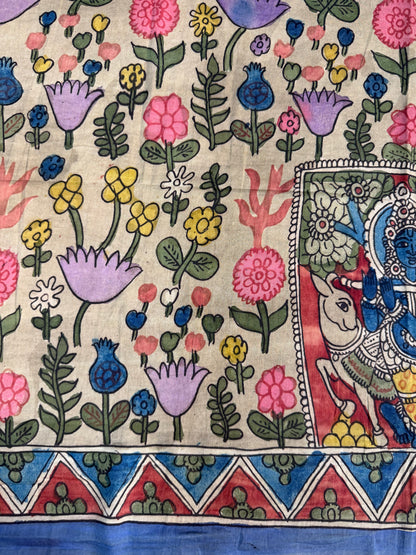 Penkalamkari silkcotton blouse material