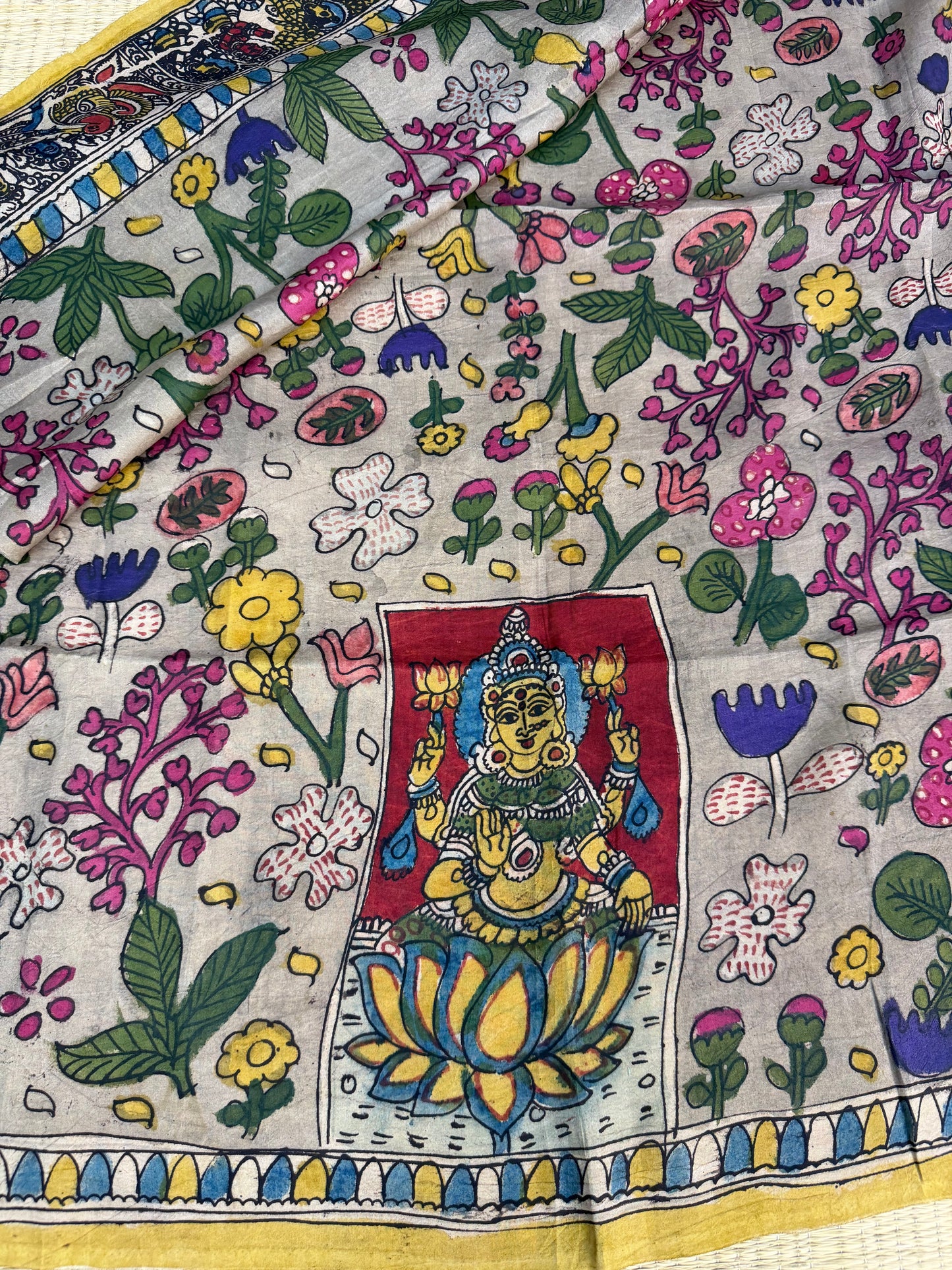 Penkalamkari silkcotton blouse material
