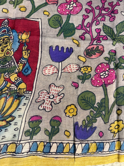 Penkalamkari silkcotton blouse material