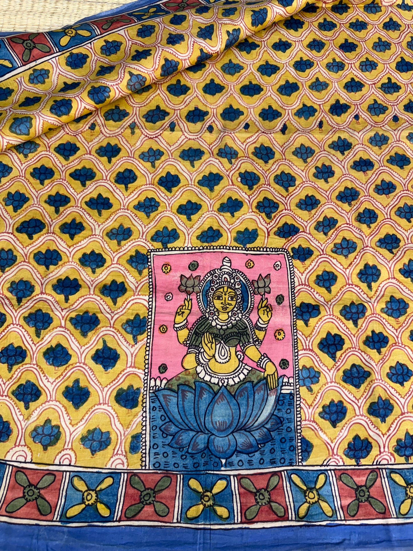 Penkalamkari silkcotton blouse material