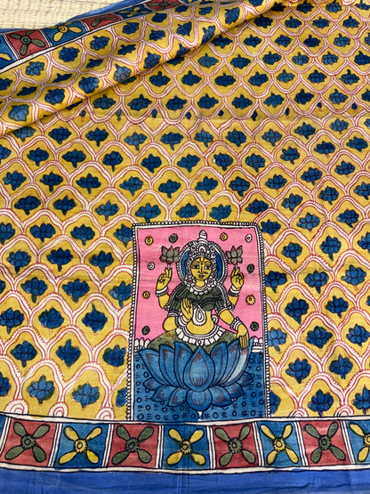 Penkalamkari silkcotton blouse material