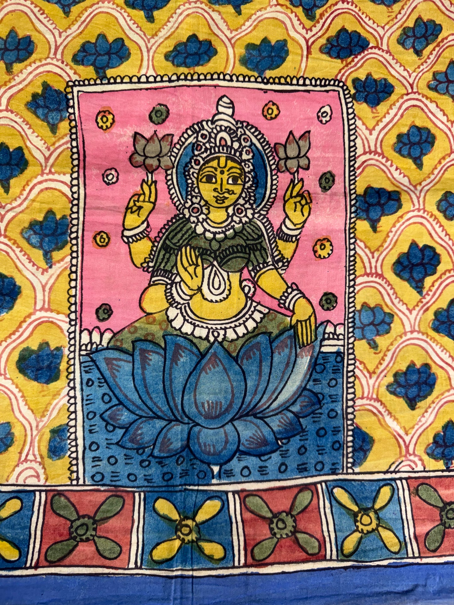 Penkalamkari silkcotton blouse material