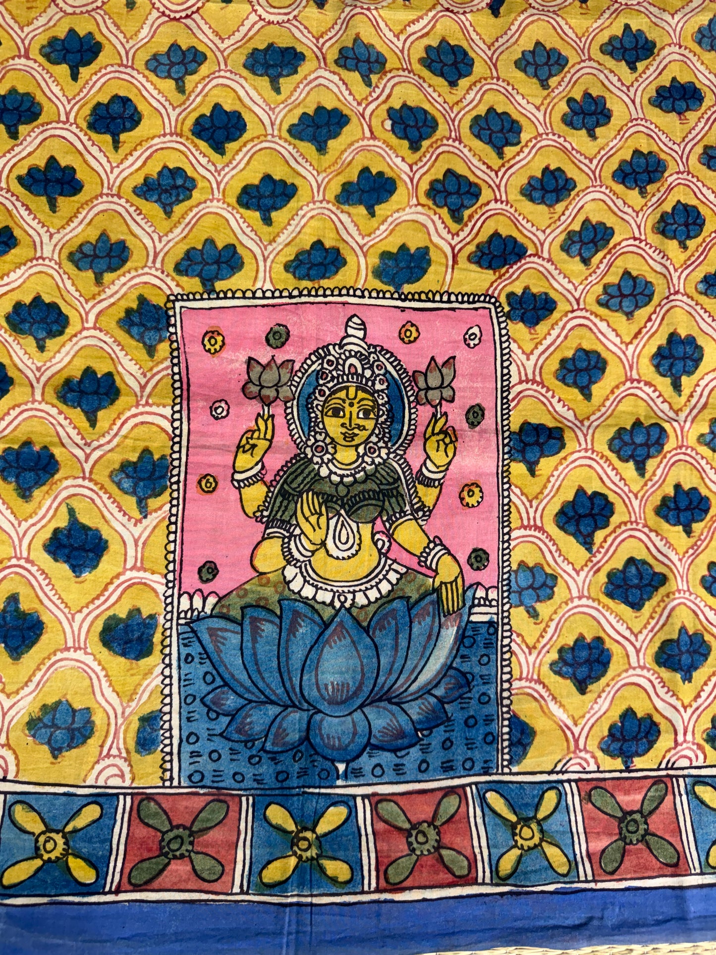 Penkalamkari silkcotton blouse material