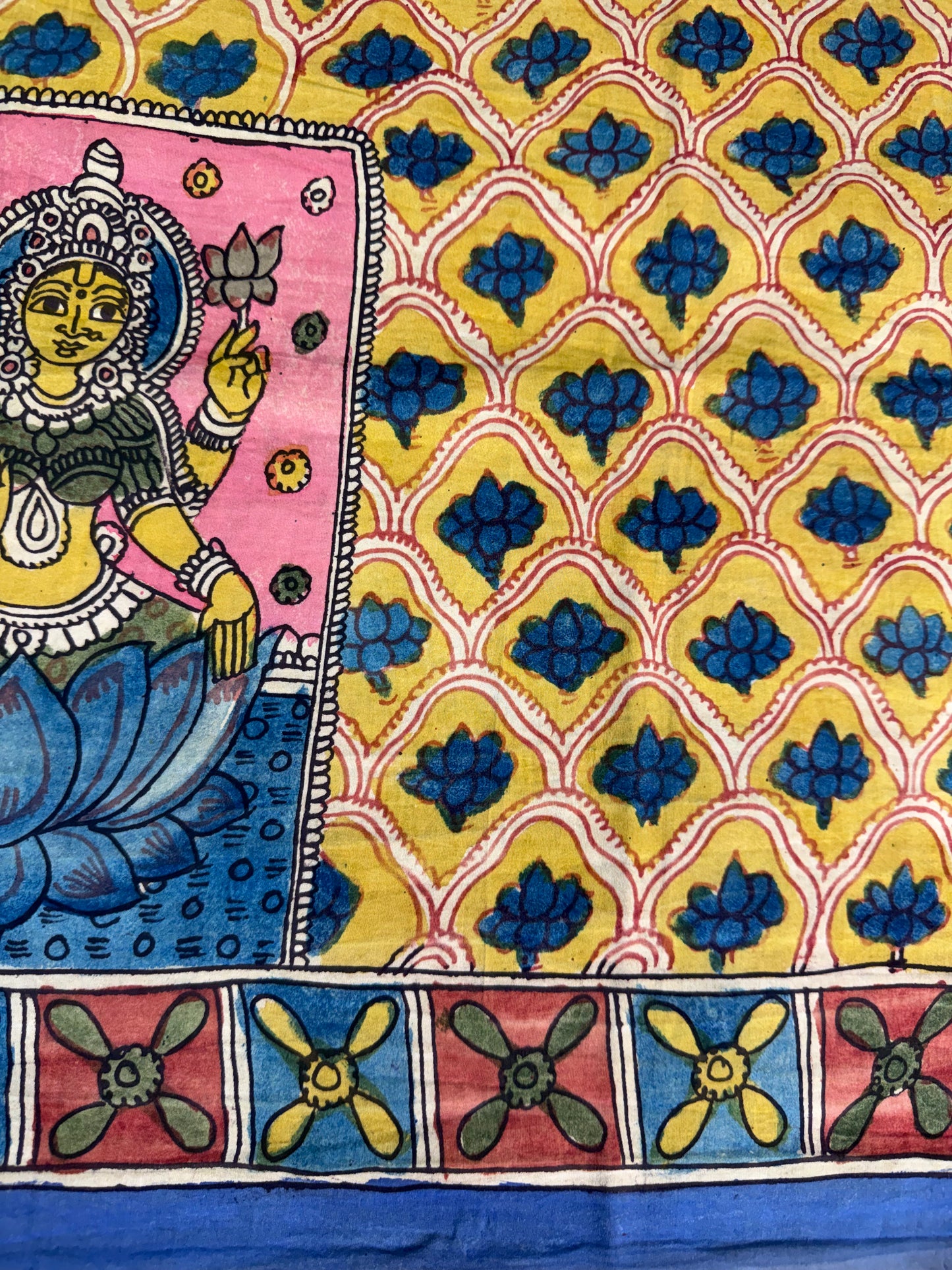 Penkalamkari silkcotton blouse material