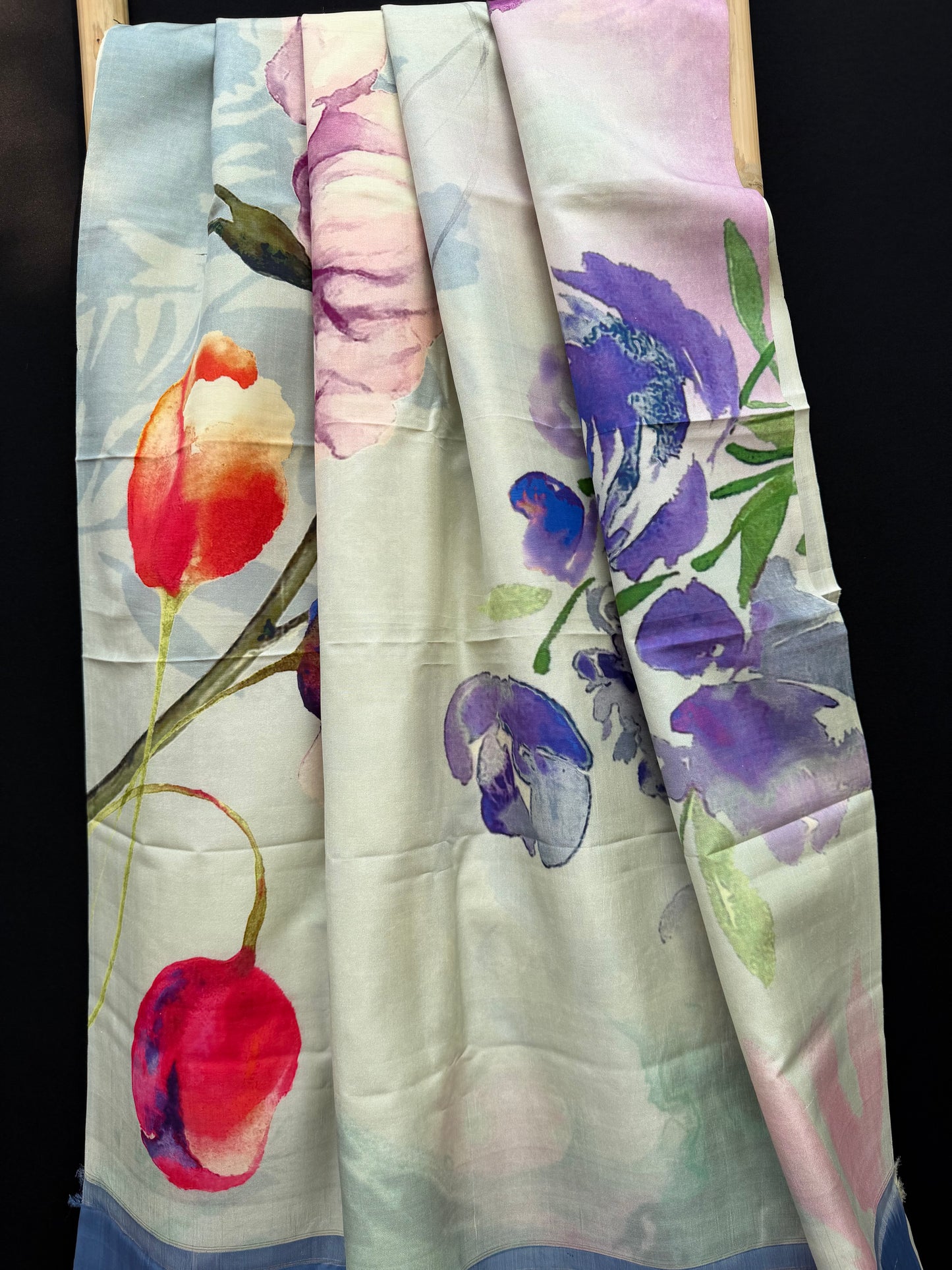 Pure Silk Kanjeeveram with digital print