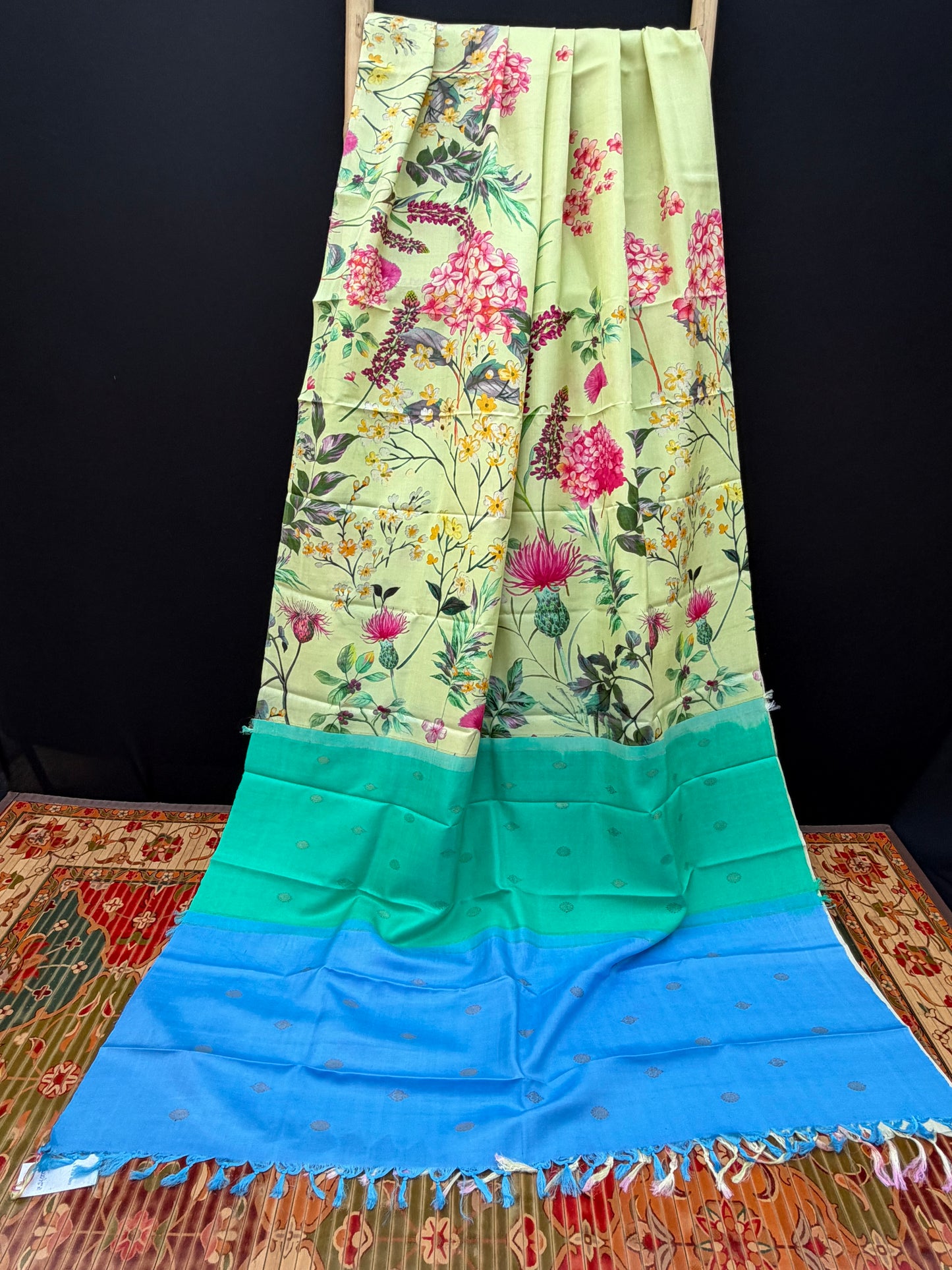 Pure Silk Kanjeeveram with digital print