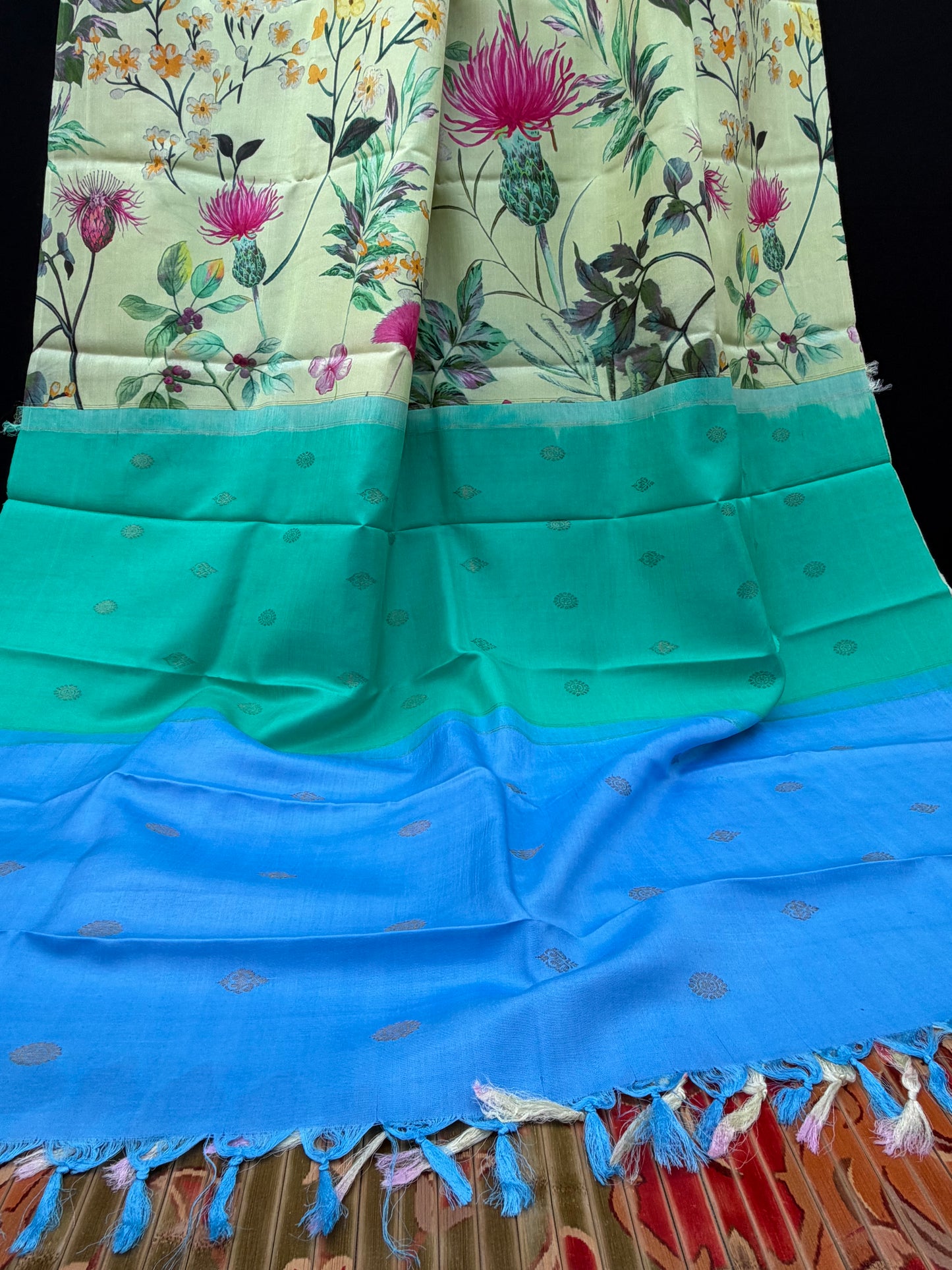 Pure Silk Kanjeeveram with digital print