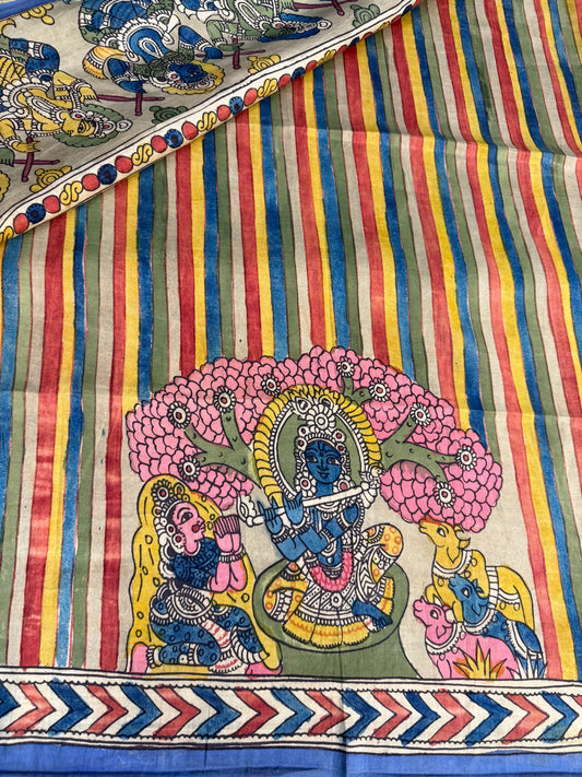 Penkalamkari silkcotton blouse material