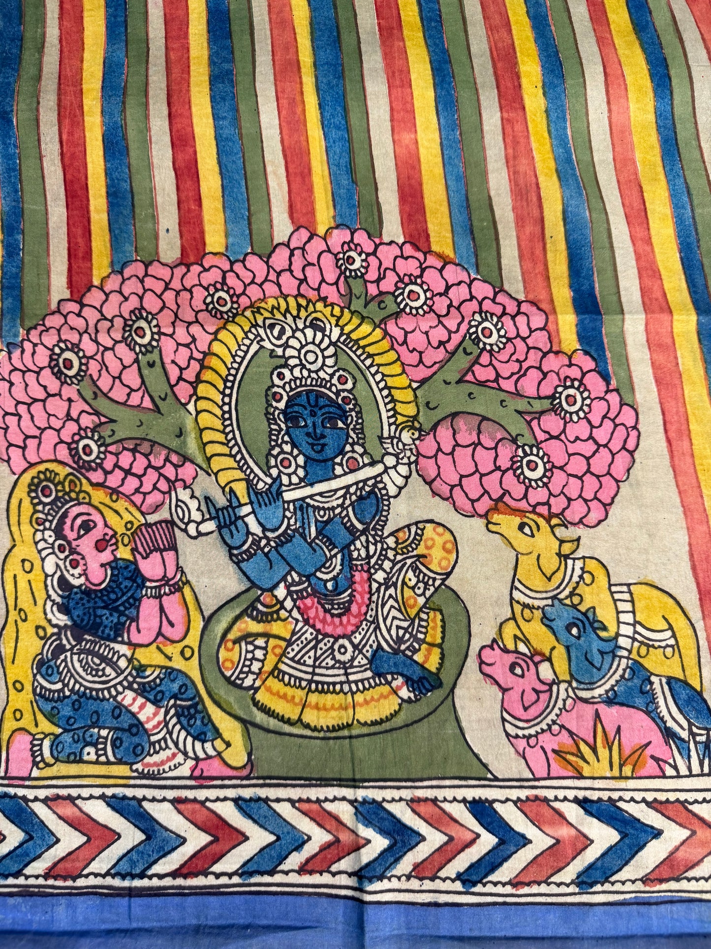 Penkalamkari silkcotton blouse material