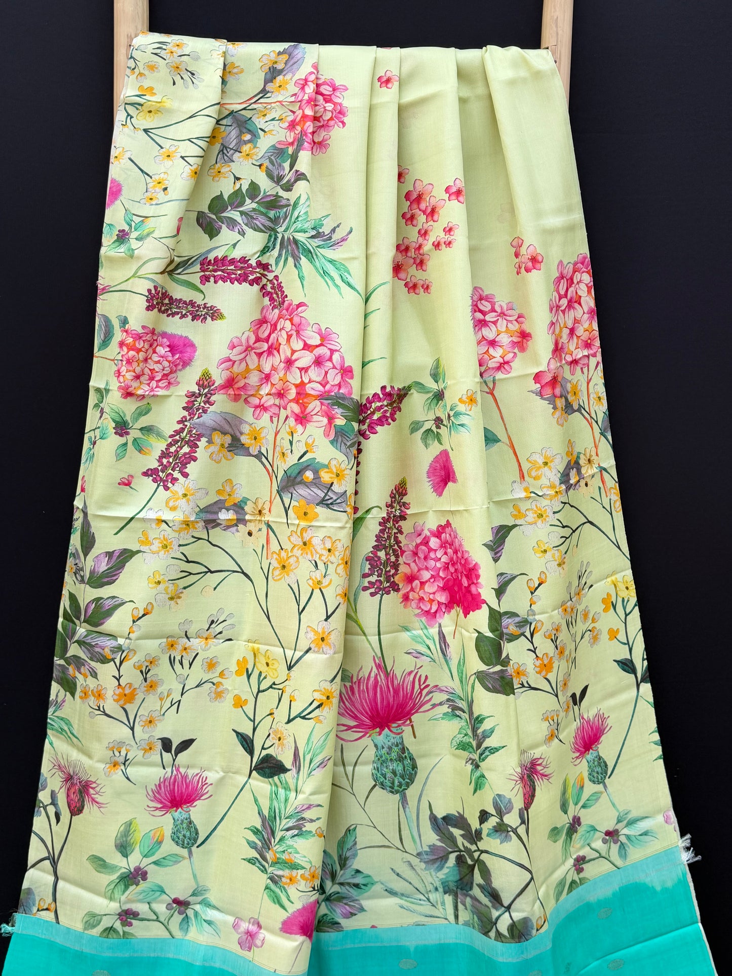 Pure Silk Kanjeeveram with digital print