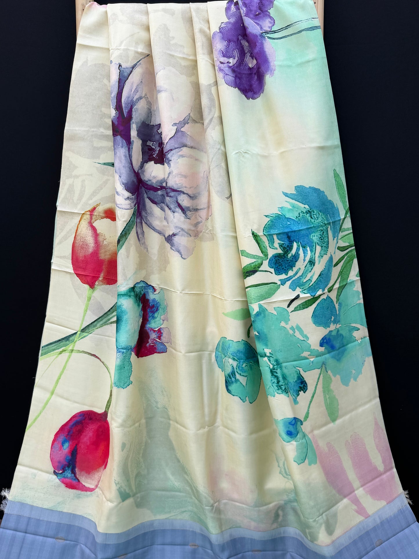 Pure Silk Kanjeeveram with digital print