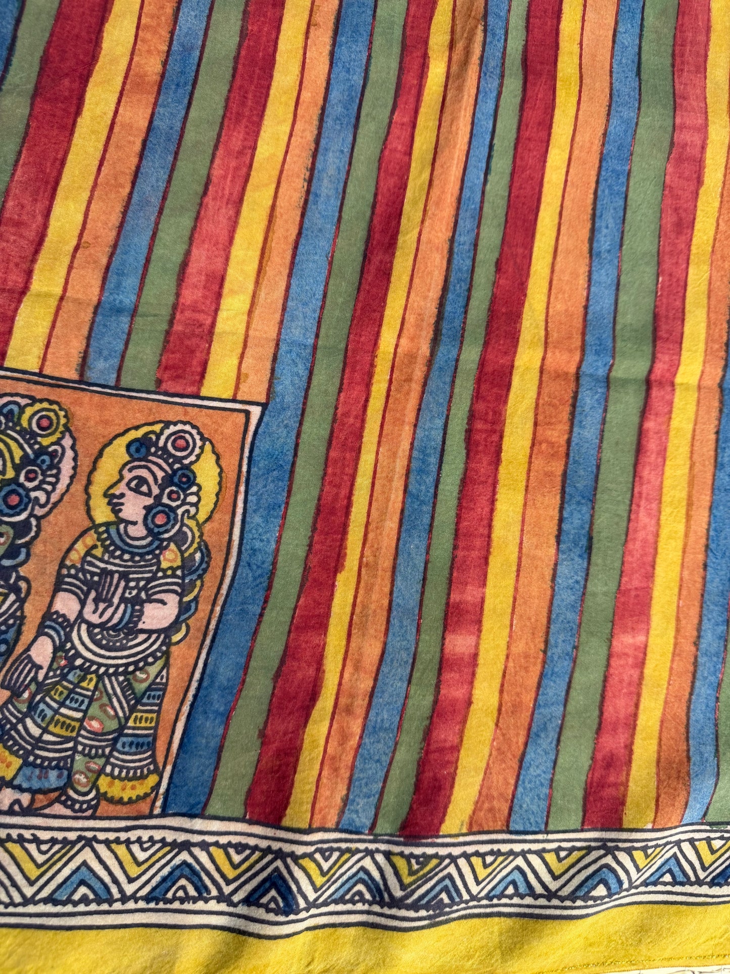 Penkalamkari silkcotton blouse material