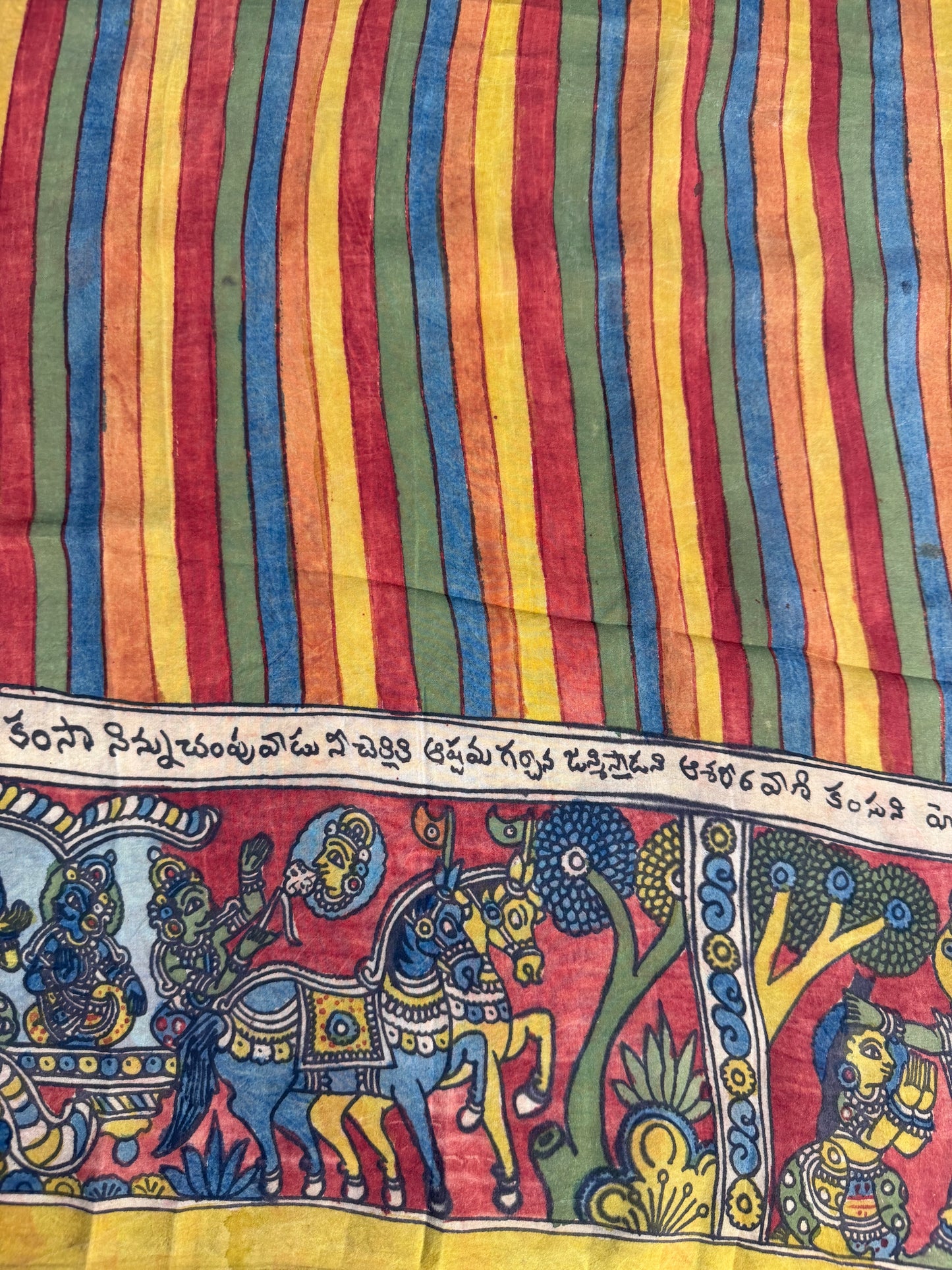 Penkalamkari silkcotton blouse material