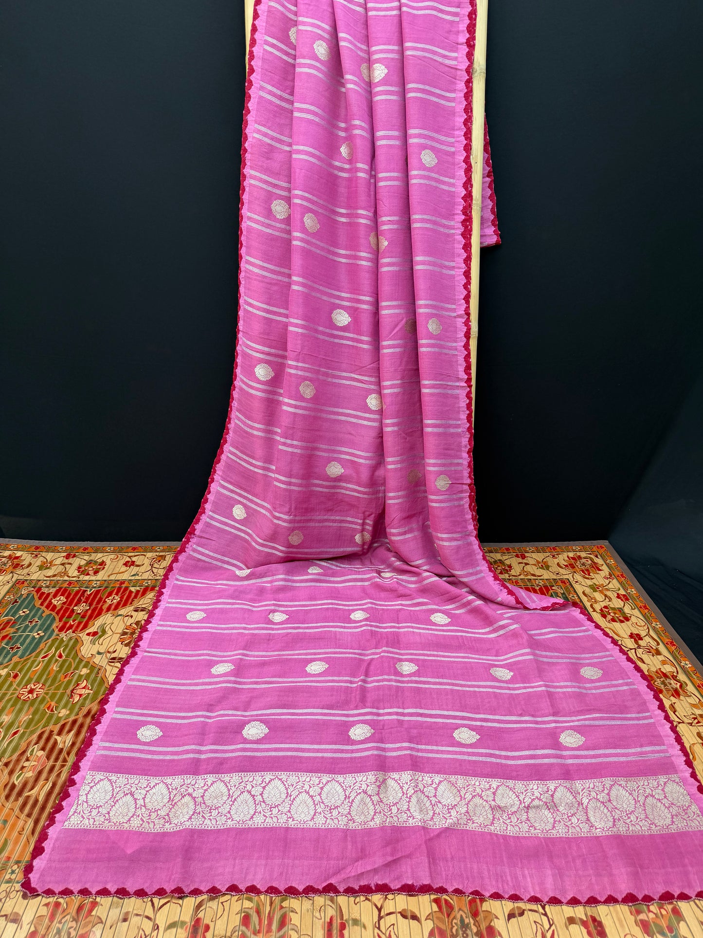Pure silk tussar georgette benaras sarees
