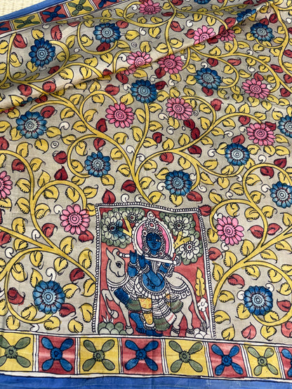 Penkalamkari silkcotton blouse material