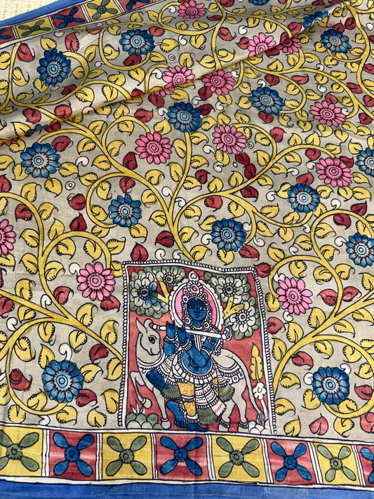Penkalamkari silkcotton blouse material