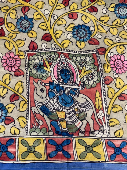 Penkalamkari silkcotton blouse material