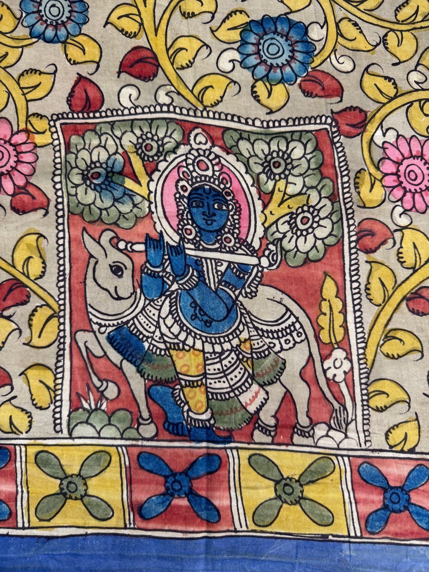 Penkalamkari silkcotton blouse material