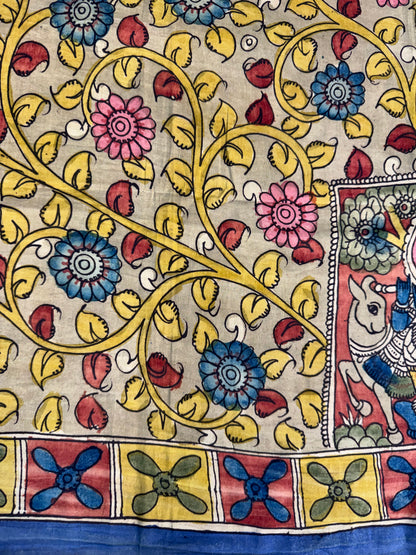 Penkalamkari silkcotton blouse material