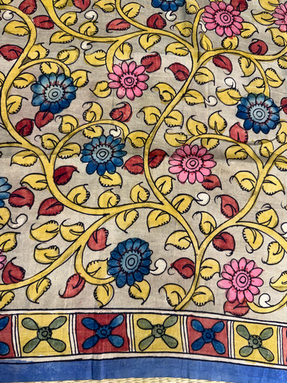 Penkalamkari silkcotton blouse material