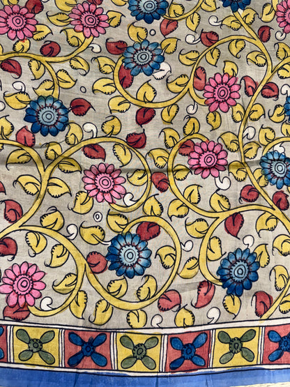 Penkalamkari silkcotton blouse material