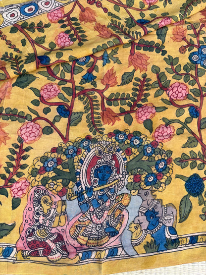 Penkalamkari silkcotton blouse material