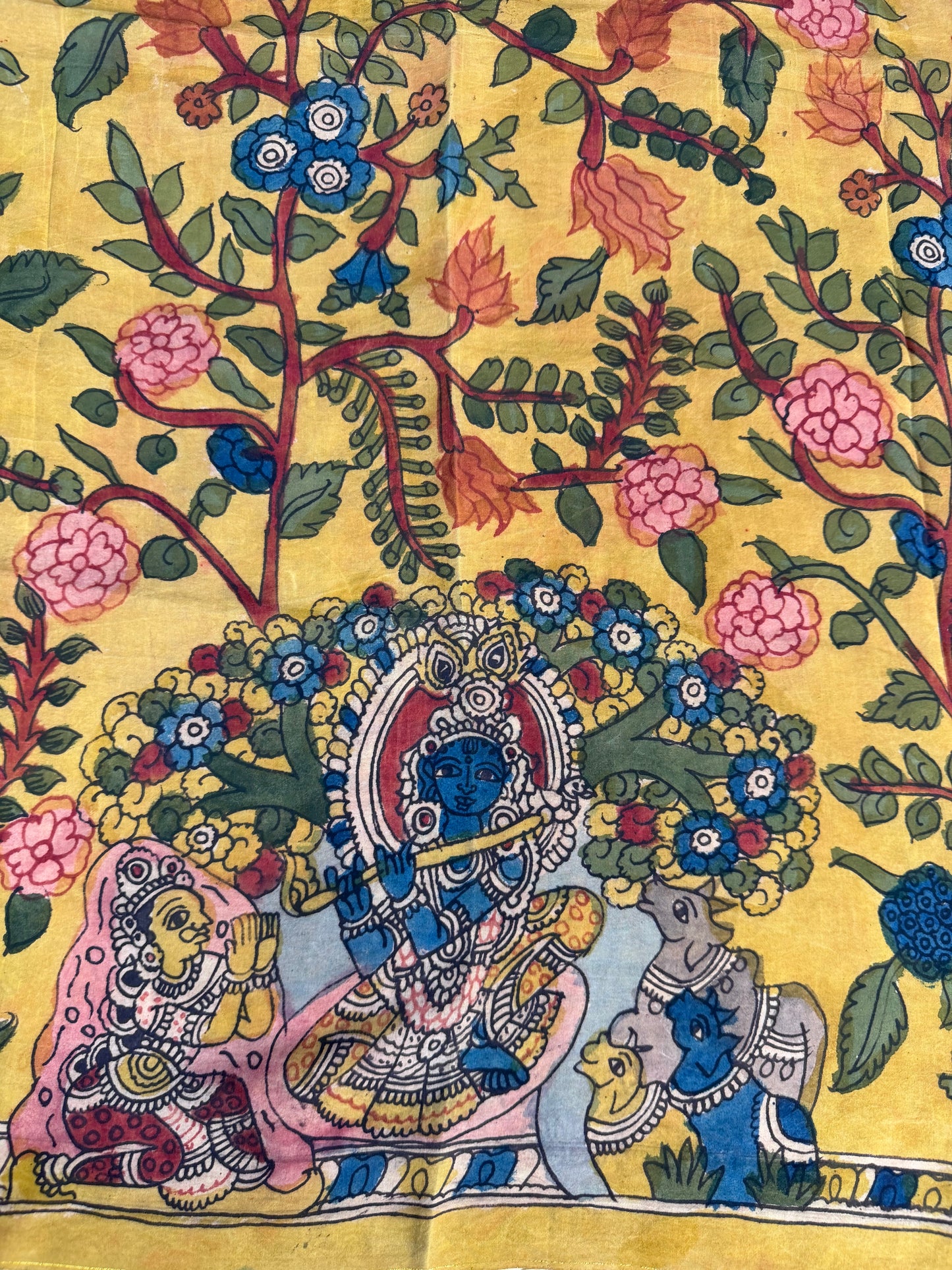 Penkalamkari silkcotton blouse material