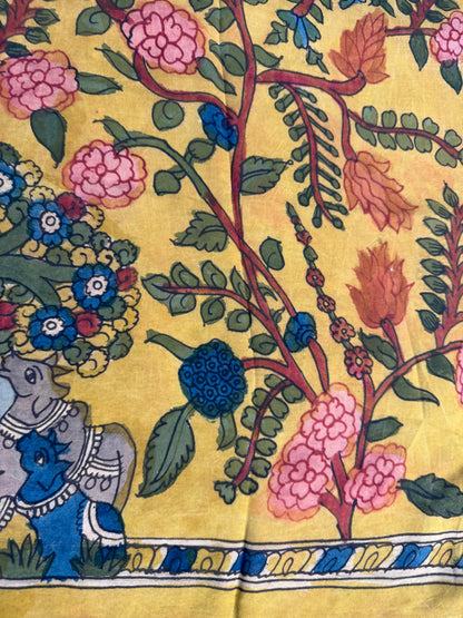 Penkalamkari silkcotton blouse material