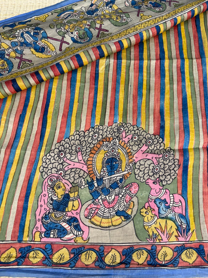Penkalamkari silkcotton blouse material