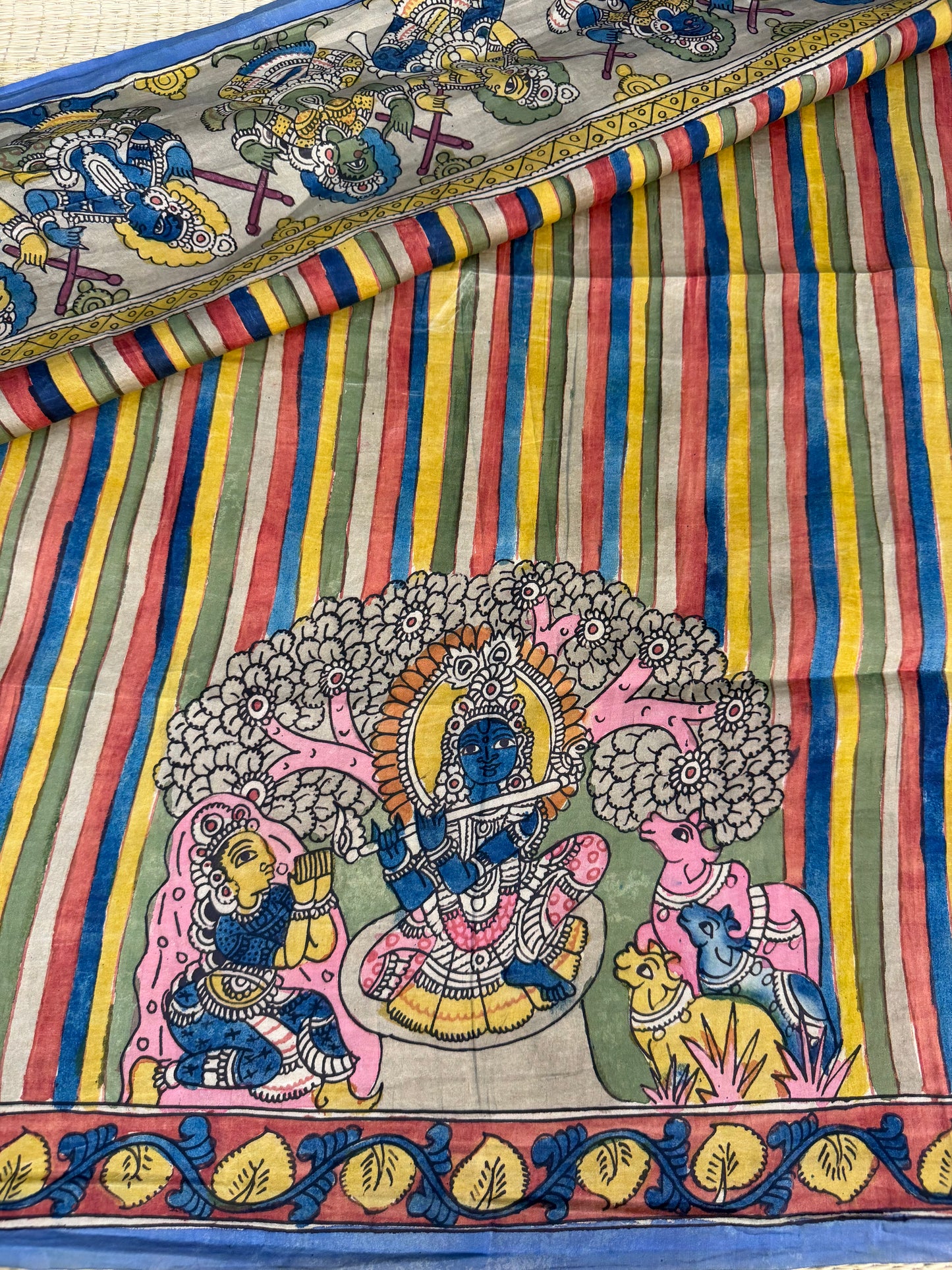 Penkalamkari silkcotton blouse material