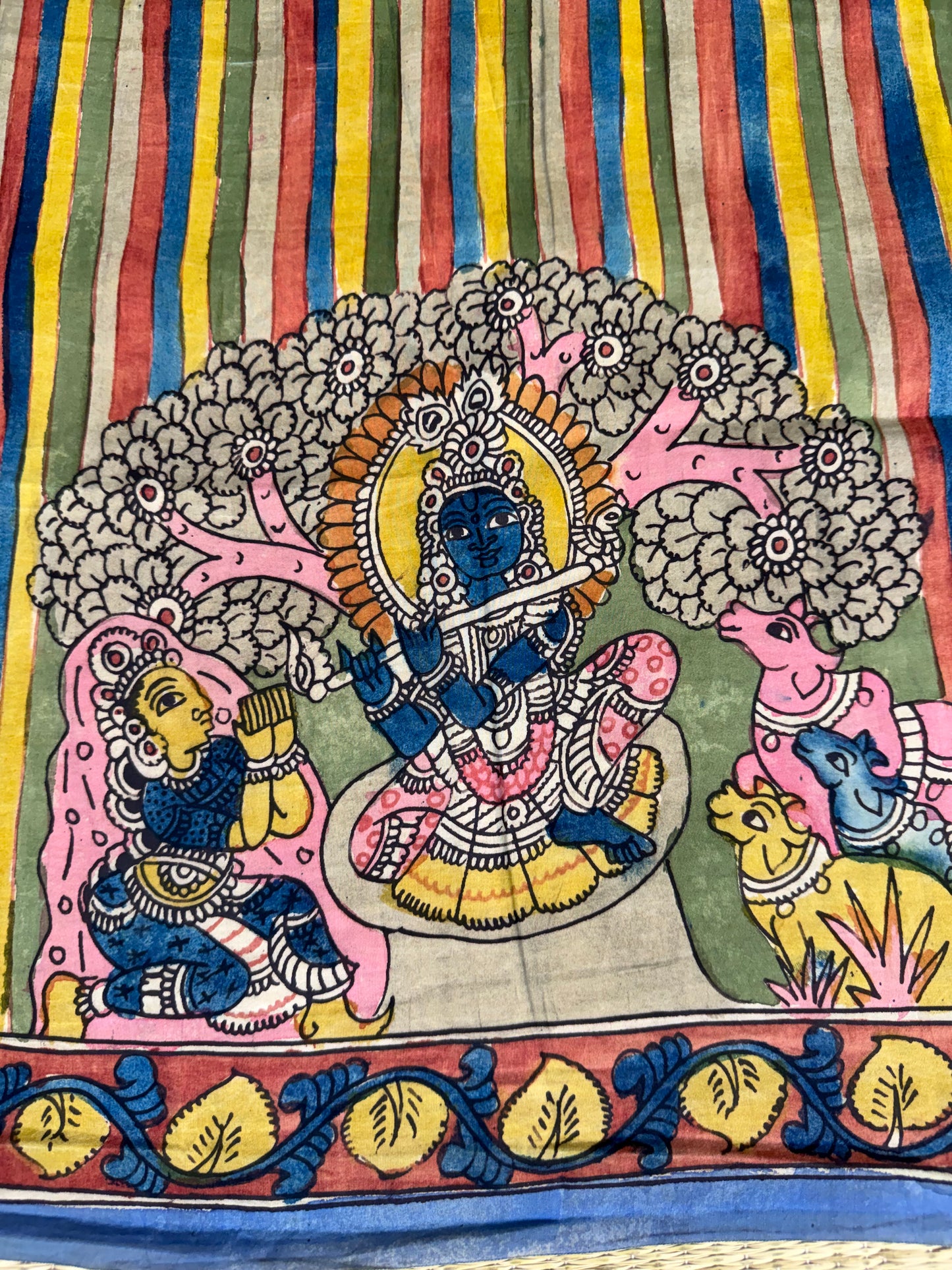 Penkalamkari silkcotton blouse material