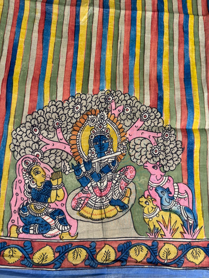 Penkalamkari silkcotton blouse material