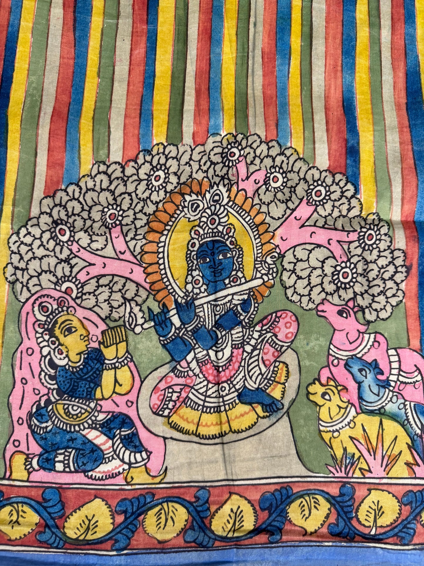 Penkalamkari silkcotton blouse material