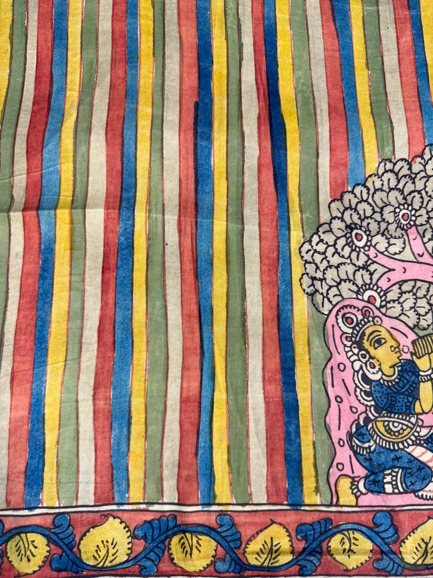 Penkalamkari silkcotton blouse material