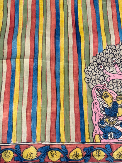 Penkalamkari silkcotton blouse material