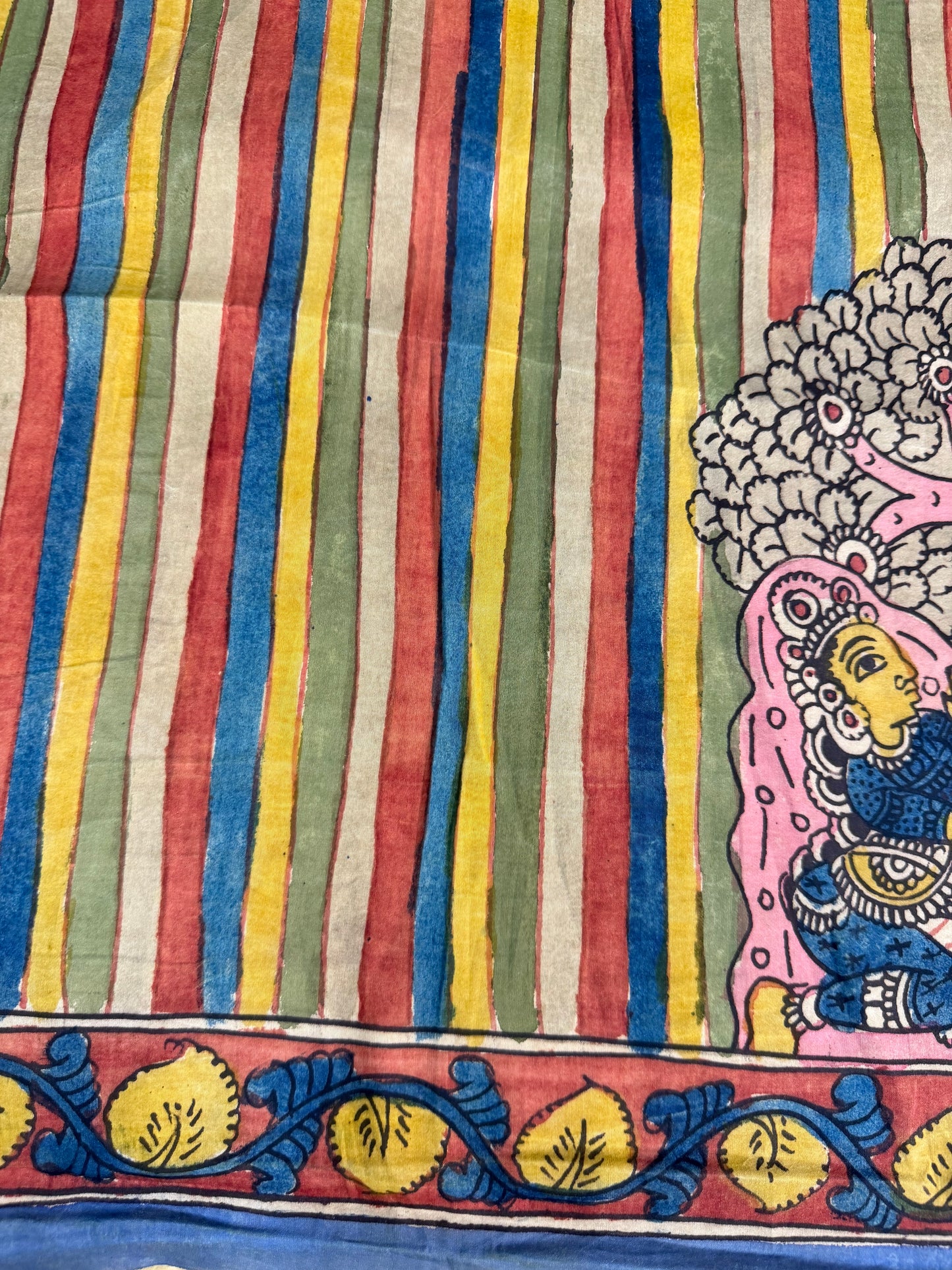 Penkalamkari silkcotton blouse material