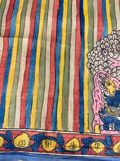 Penkalamkari silkcotton blouse material