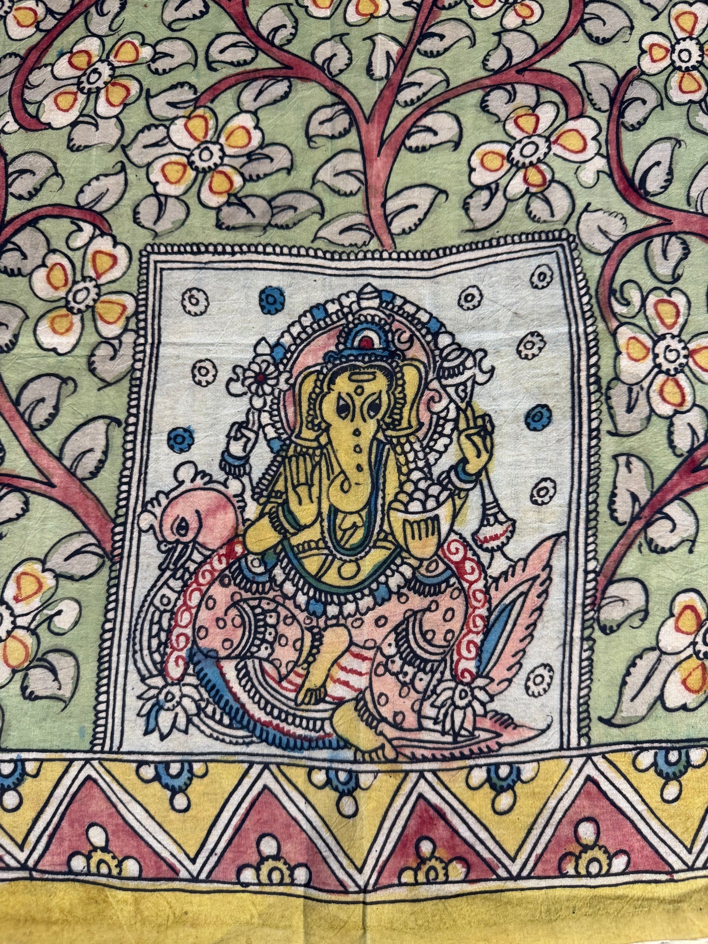 Penkalamkari silkcotton blouse material