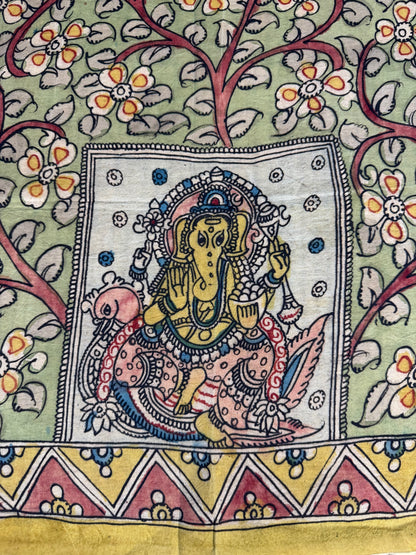 Penkalamkari silkcotton blouse material