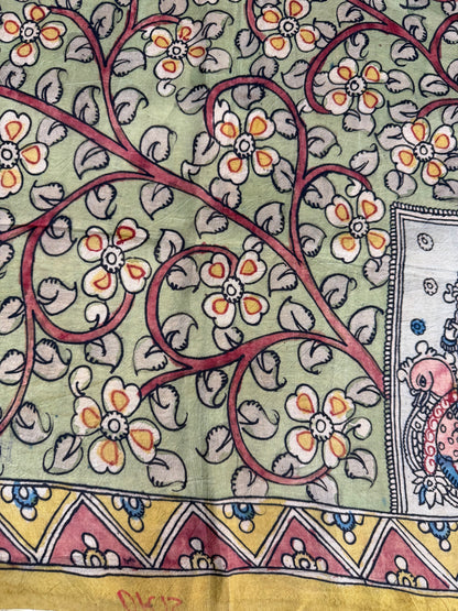 Penkalamkari silkcotton blouse material