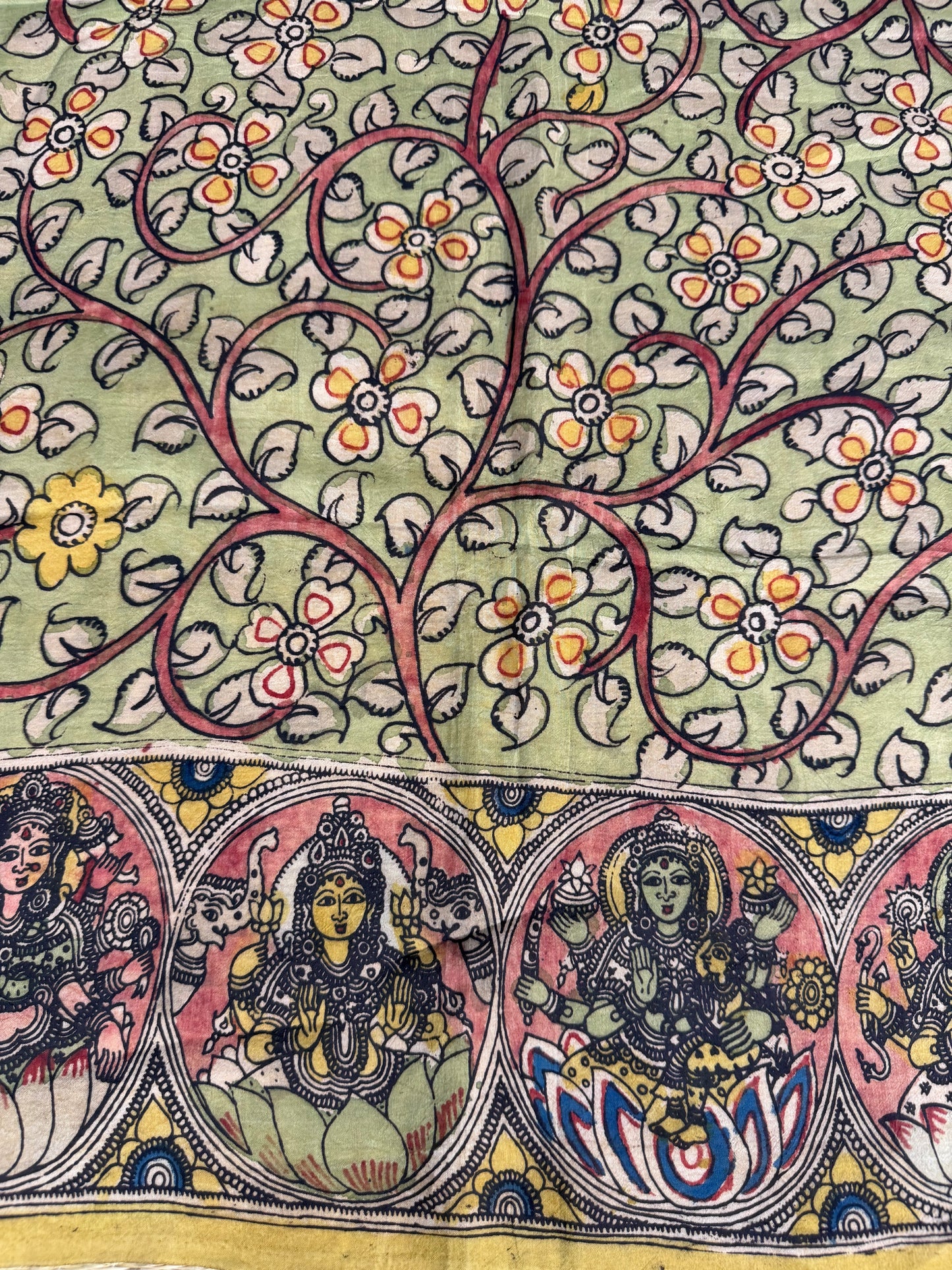 Penkalamkari silkcotton blouse material