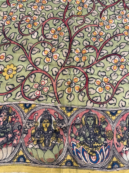 Penkalamkari silkcotton blouse material