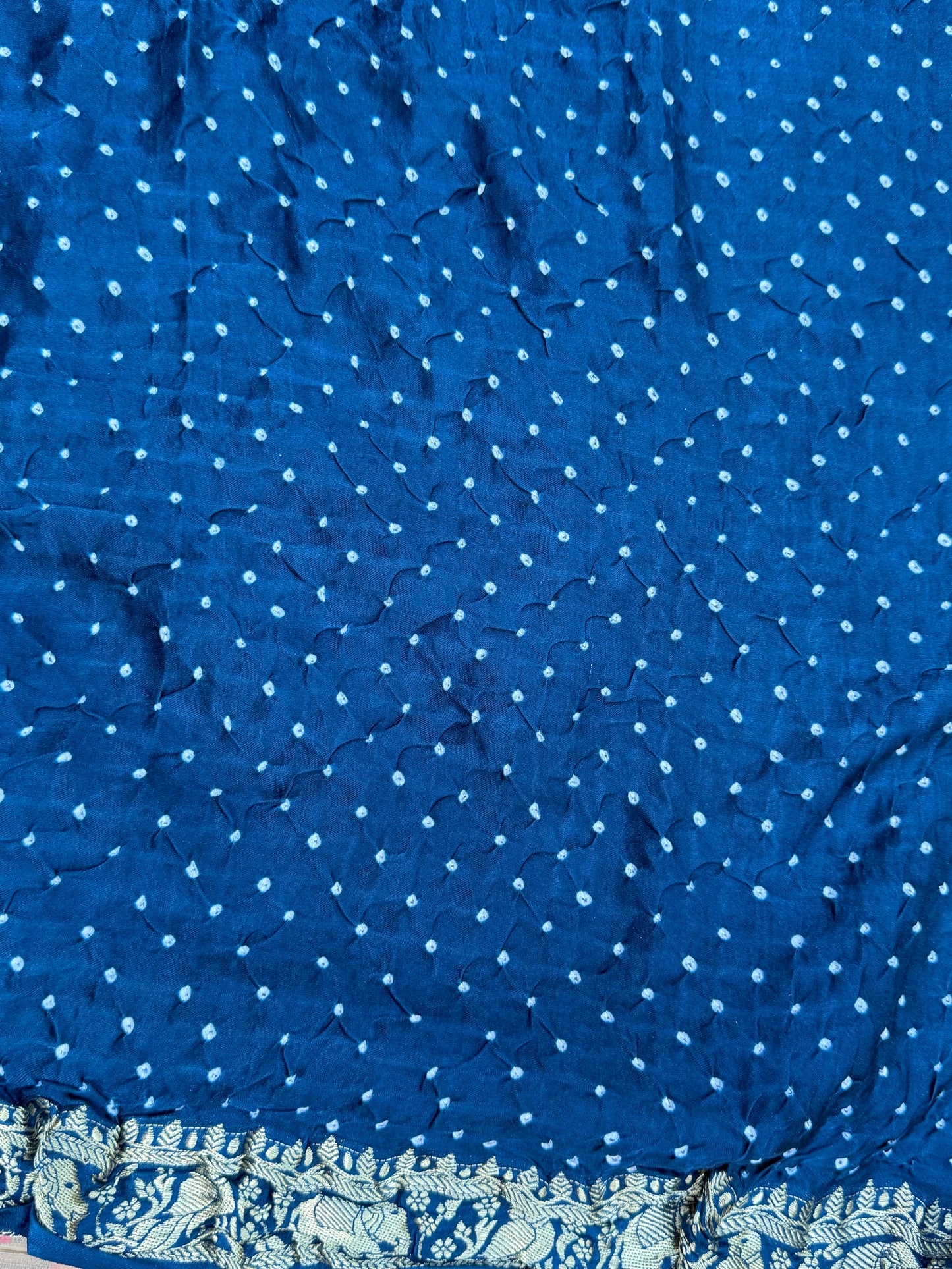 Digital Printed Gajjisilk Saree with Bandhini