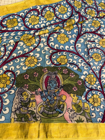 Pure cotton penkalamkari blouse material